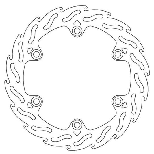 Moto-Master Streetbike Left Front Flame Fixed Disc