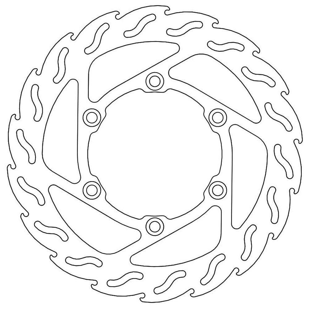 Moto-Master Streetbike Left Front Flame Fixed Disc