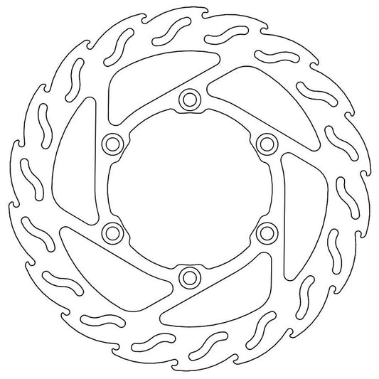 Moto-Master Streetbike Left Front Flame Fixed Disc