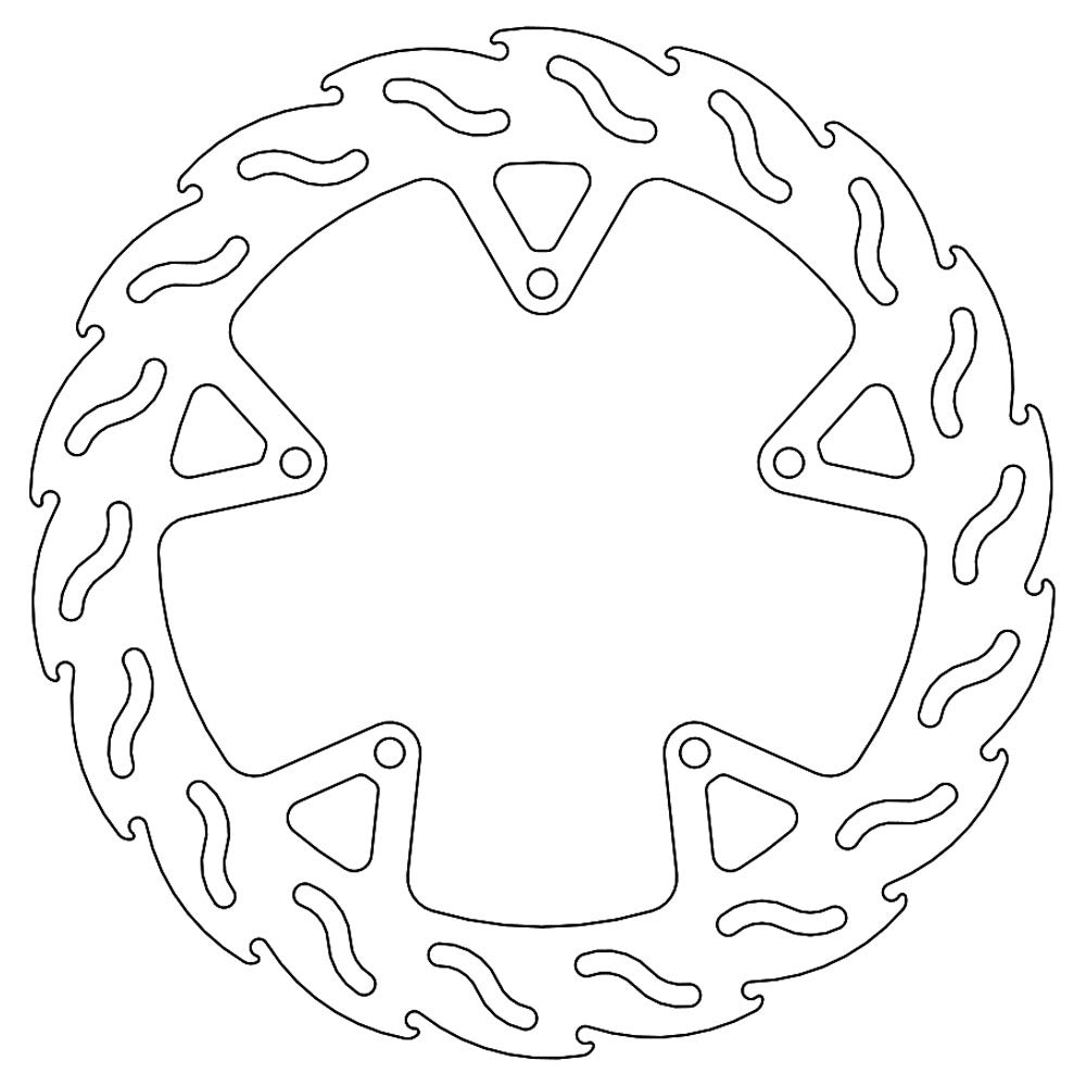 Moto-Master Streetbike Rear Flame Fixed Disc