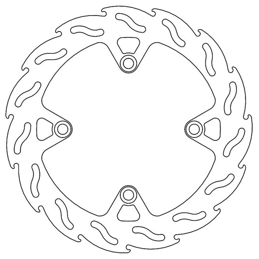 Moto-Master Streetbike Rear Flame Fixed Disc