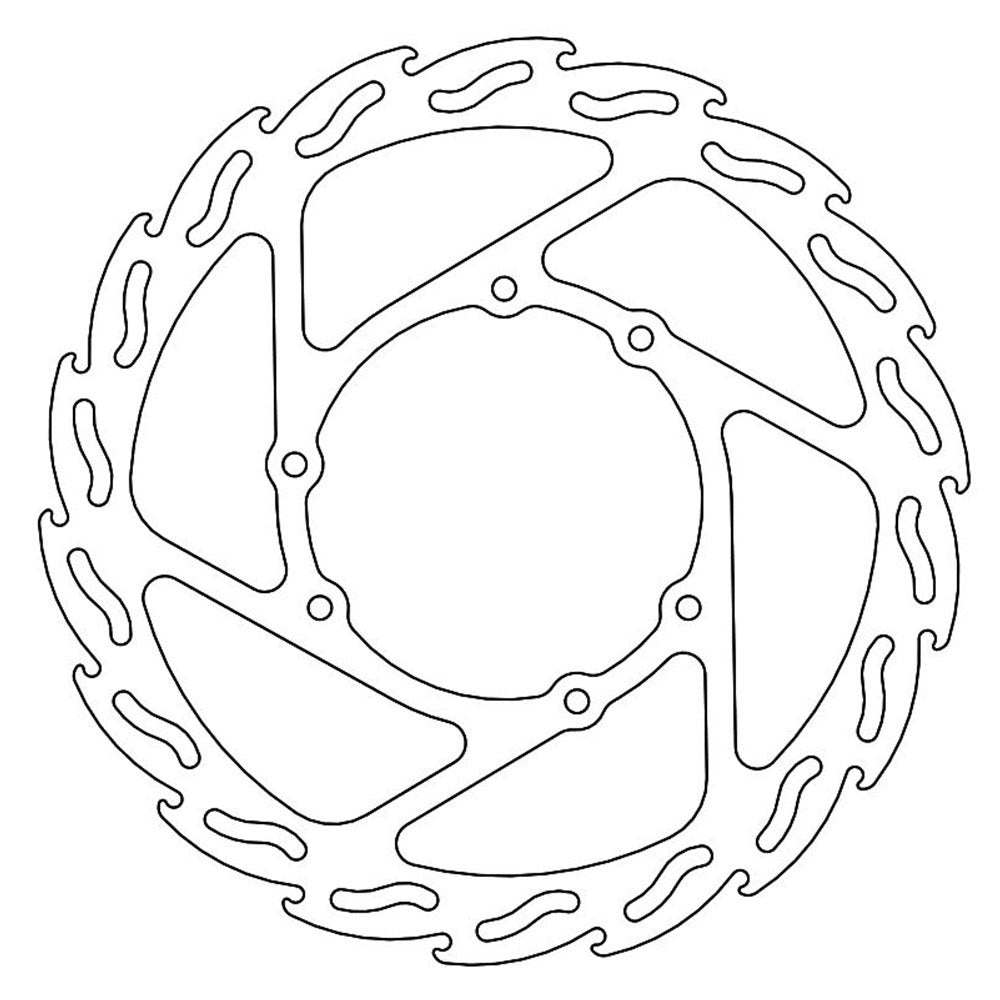 Moto-Master Streetbike Left Front Flame Fixed Disc