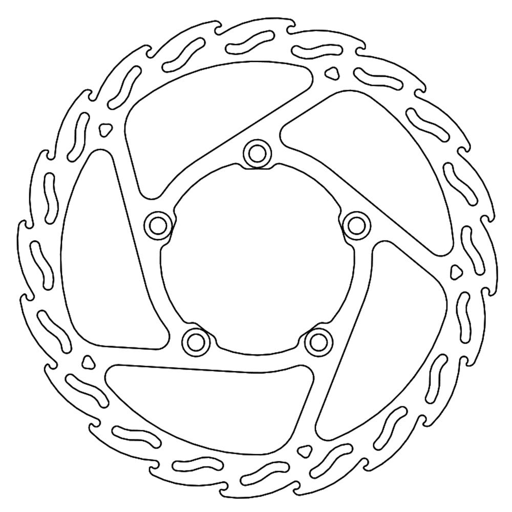 Moto-Master Streetbike Left Front Flame Fixed Disc