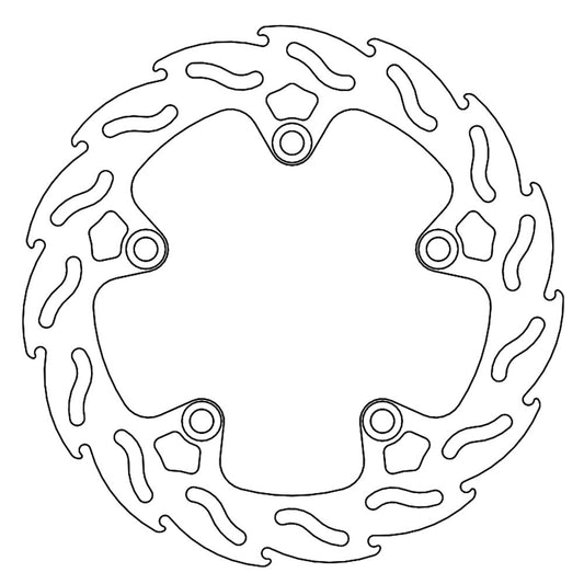 Moto-Master Streetbike Rear Flame Fixed Disc