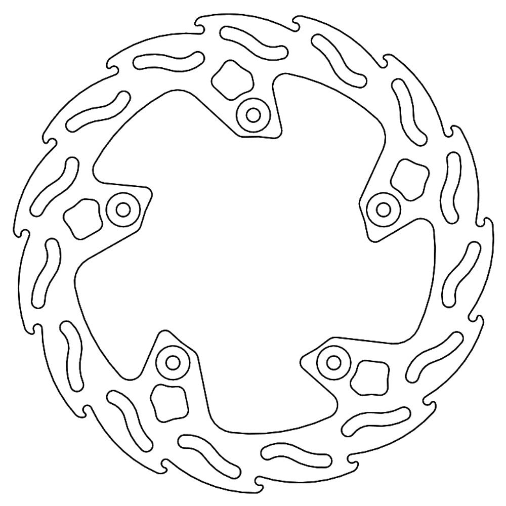 Moto-Master Streetbike Right Front Flame Floating Disc
