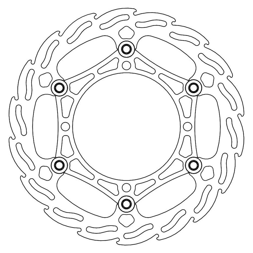 Moto-Master Front Steel Flame Floating Disc - 260mm