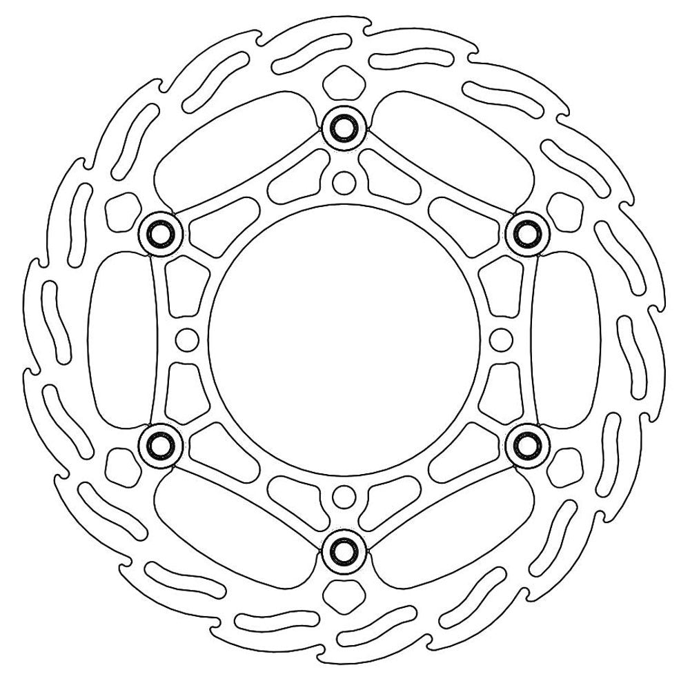 Moto-Master Front Steel Flame Floating Disc - 260mm