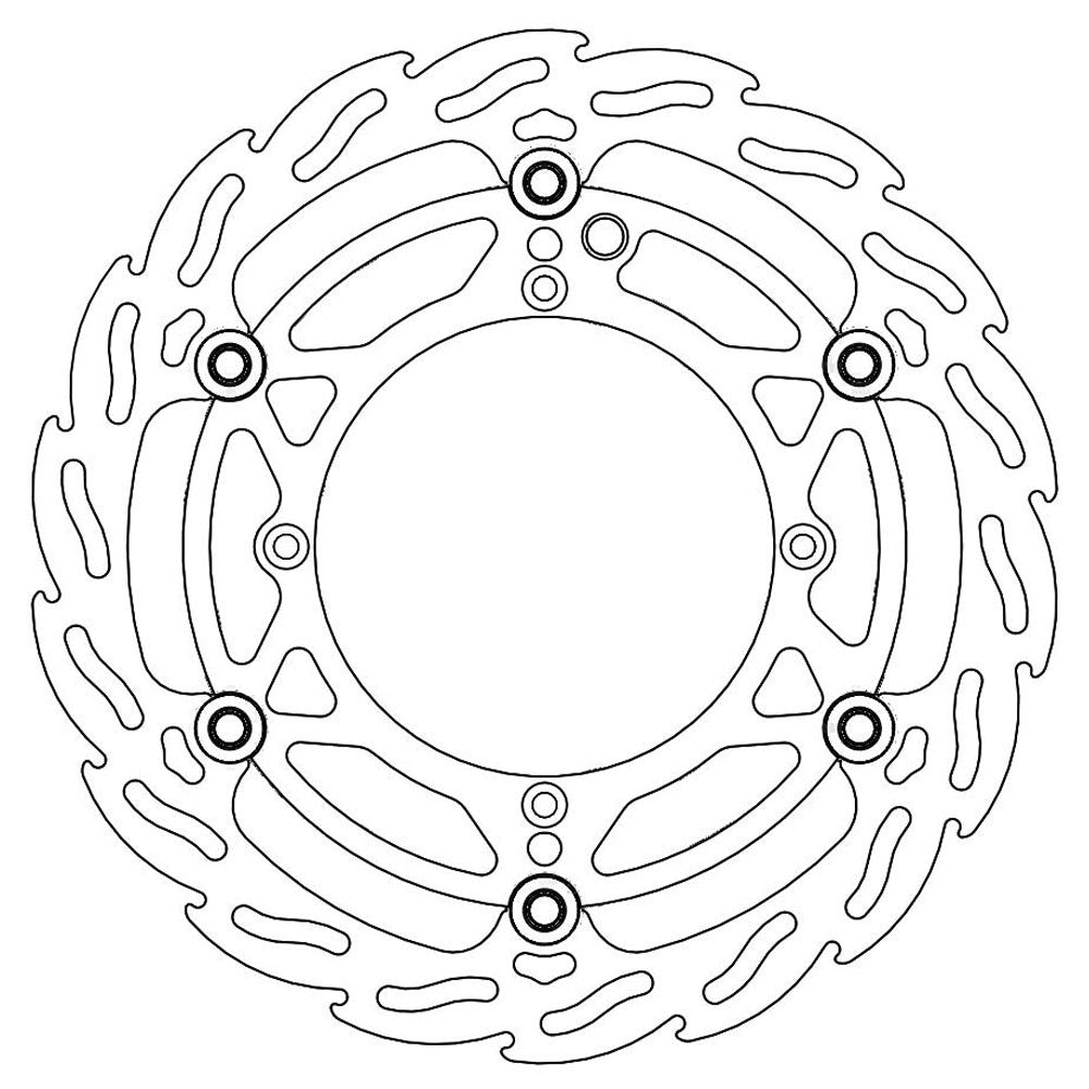 Moto-Master Front Flame Floating Disc - 270mm