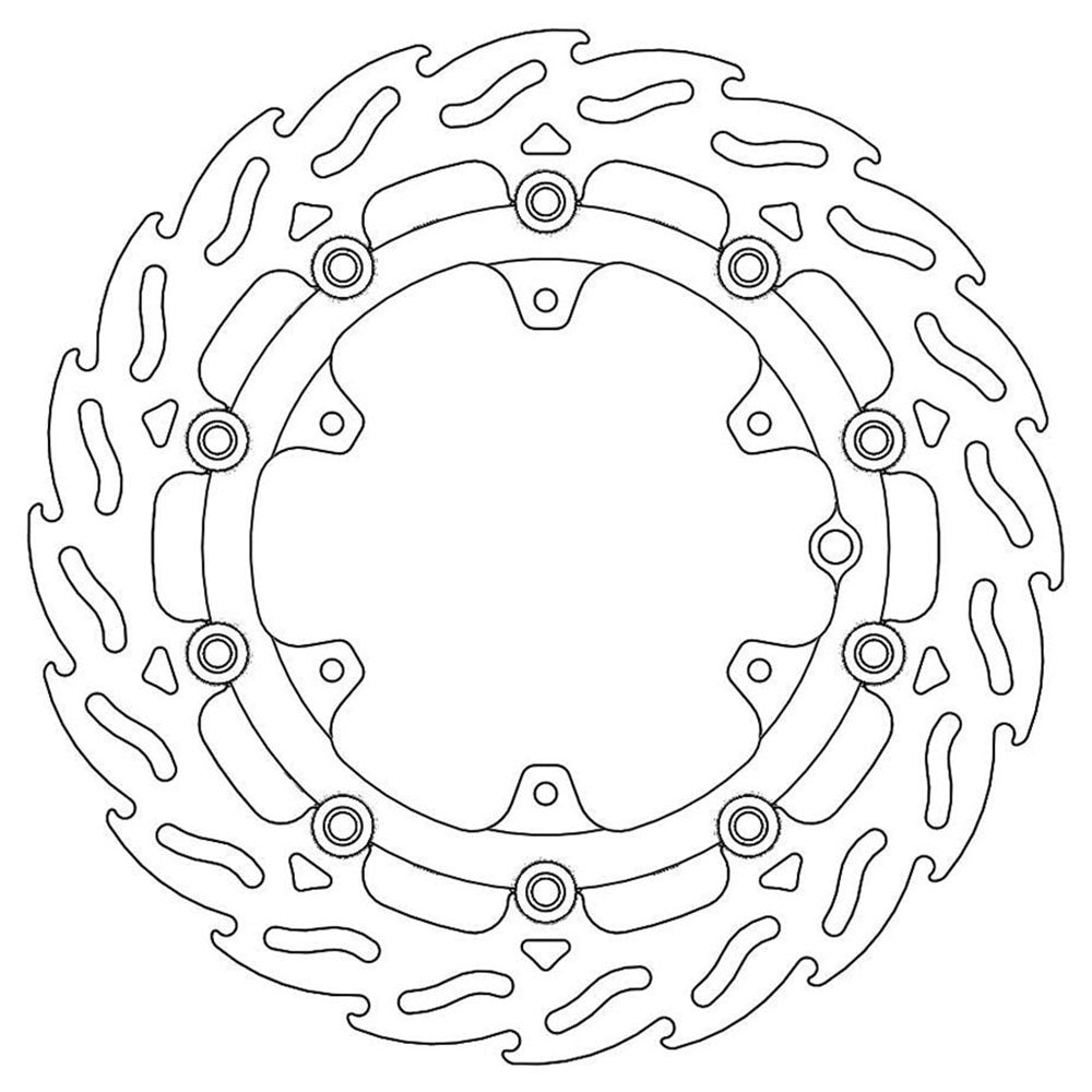 Moto-Master Streetbike Left Front Flame Floating Disc