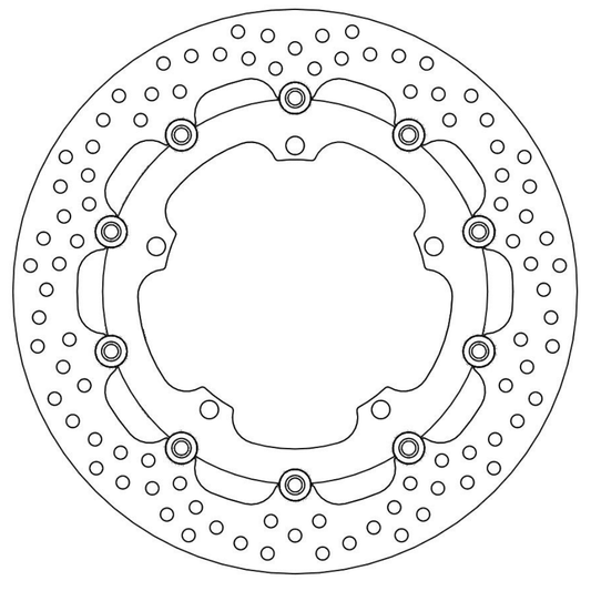 Moto-Master Streetbike Left Front Halo Floating Disc