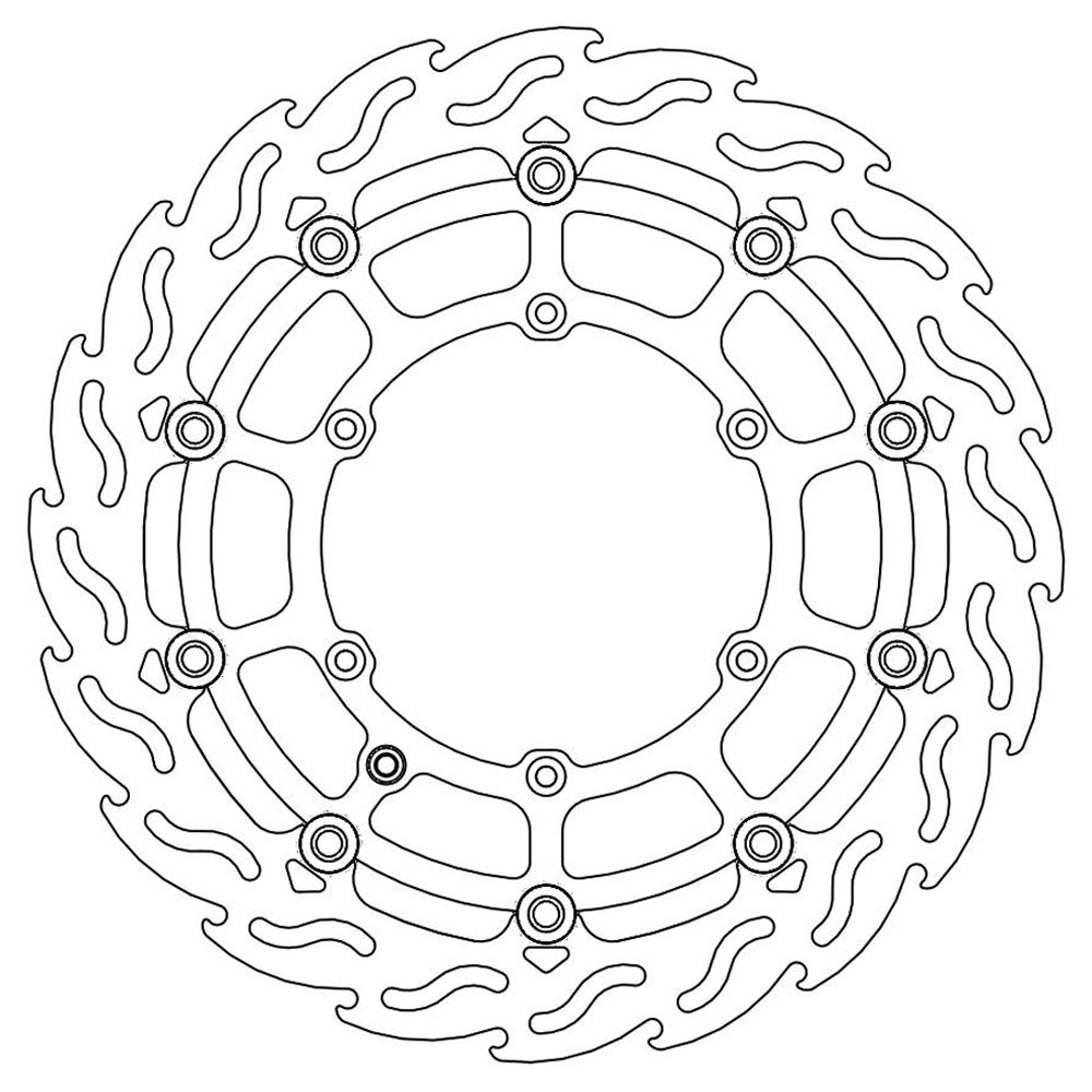 Moto-Master Supermoto Front Flame Floating Racing Disc - 320mm
