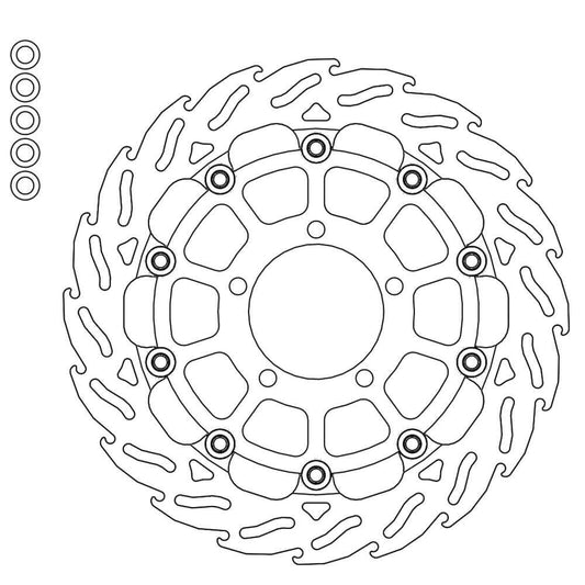 Moto-Master Streetbike Left Front Flame Racing 5.5mm Disc