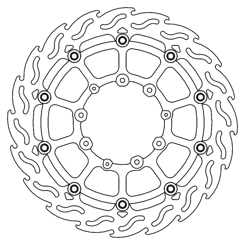 Moto-Master Supermoto Front Flame Floating Racing Disc - 320mm