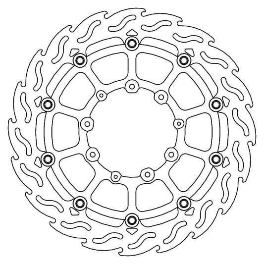 Moto-Master Supermoto Front Flame Floating Racing Disc - 320mm