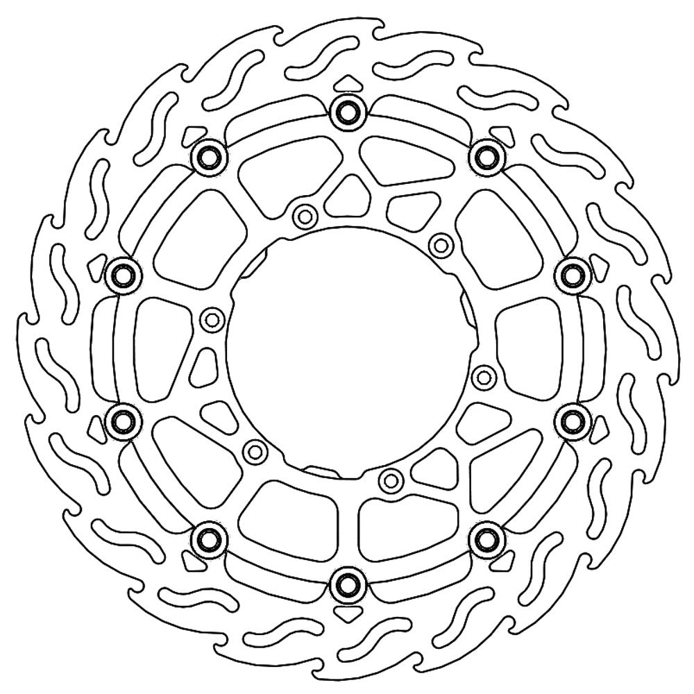 Moto-Master Supermoto Front Flame Floating Racing Disc - 320mm