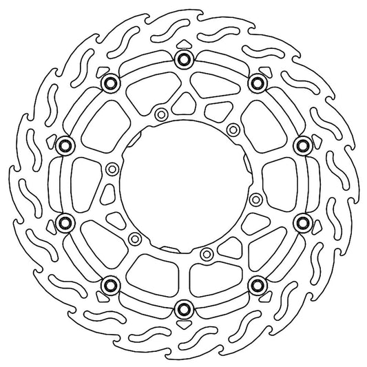 Moto-Master Supermoto Front Flame Floating Racing Disc - 320mm