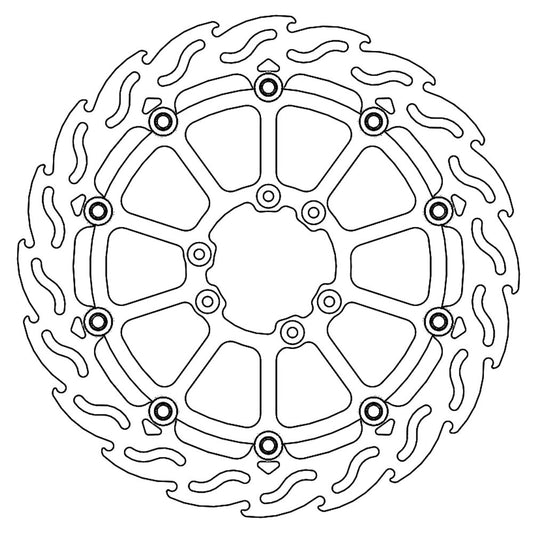 Moto-Master Supermoto Front Flame Floating Racing Disc - 320mm