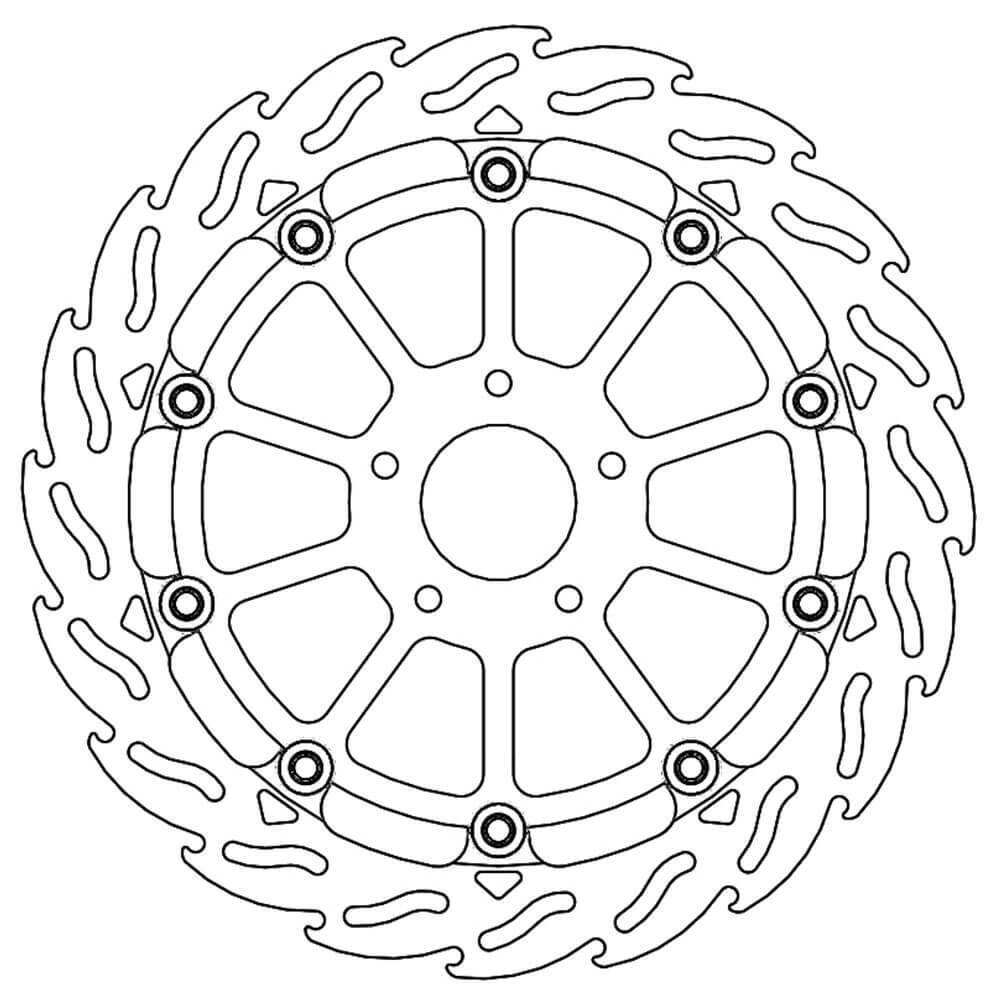 Moto-Master Streetbike Left Front Flame Racing 5.5mm Disc