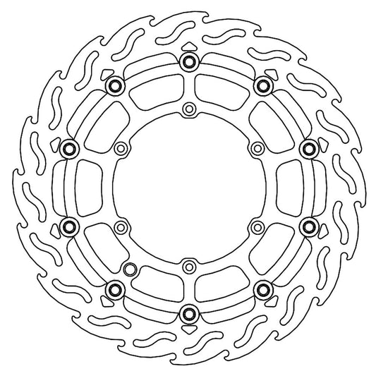 Moto-Master Supermoto Front Flame Floating Racing Disc - 320mm