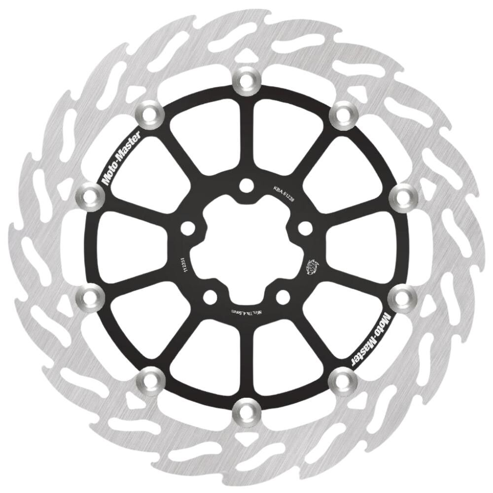 Moto-Master Streetbike Left Front Custom Flame Floating Disc