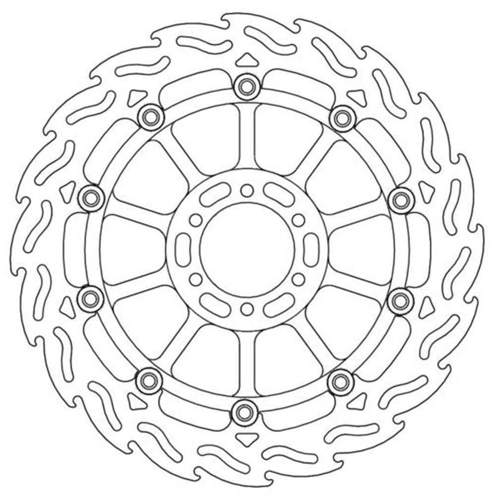 Moto-Master Streetbike Right Front Flame Floating Disc