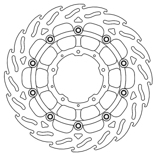Moto-Master Streetbike Left Front Flame Floating Disc