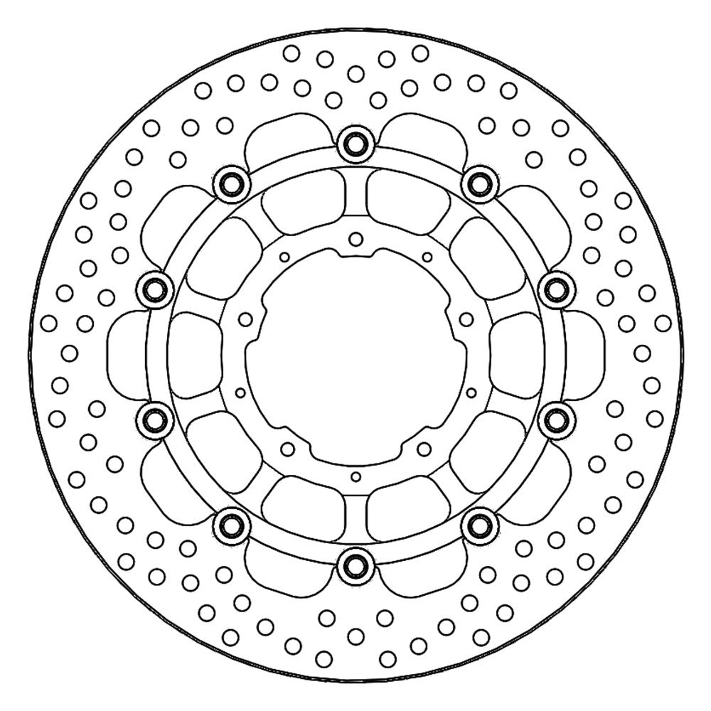 Moto-Master Streetbike Left Front Halo Floating Disc
