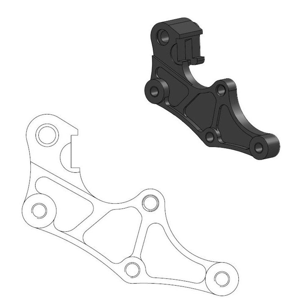 Moto-Master Front Caliper Bracket - 320mm