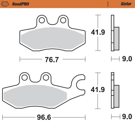 Moto-Master Sintered Rear Brake Pads