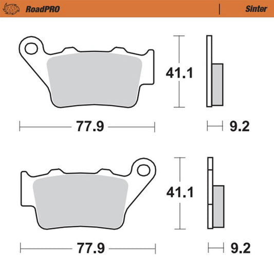 Moto-Master Sintered Rear Brake Pads