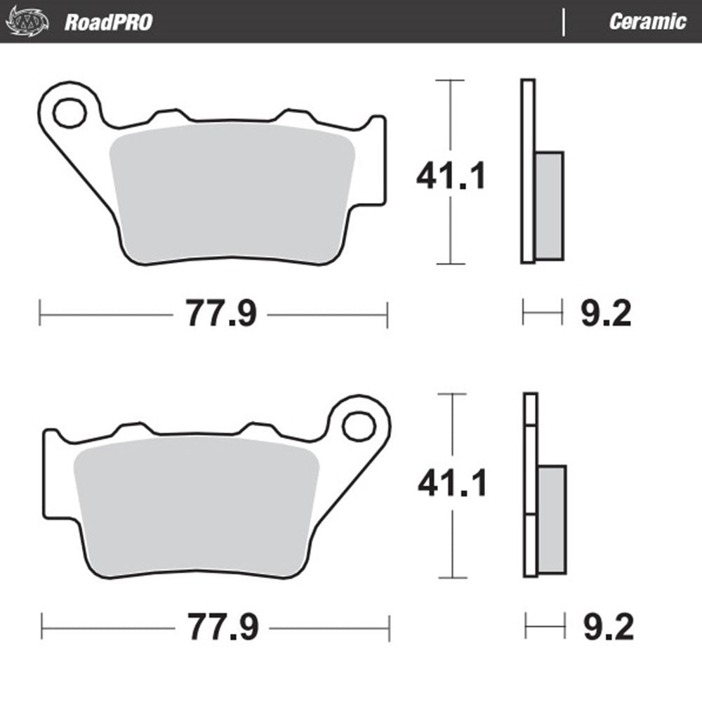 Moto-Master Ceramic Rear Brake Pads