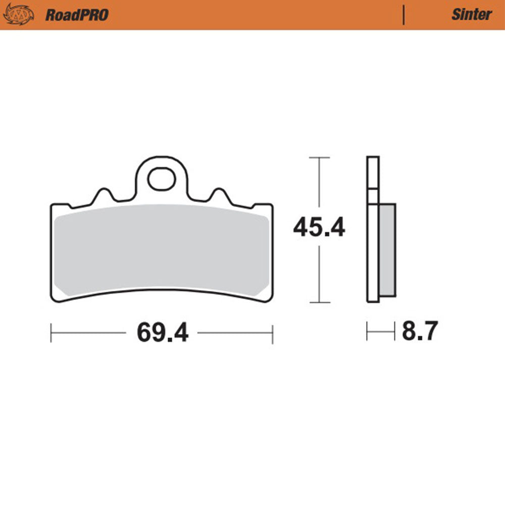 Moto-Master Sintered Left Front Brake Pads