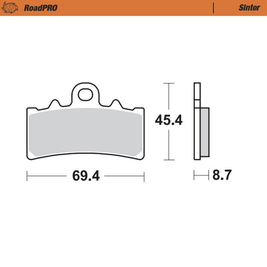 Moto-Master Sintered Left Front Brake Pads