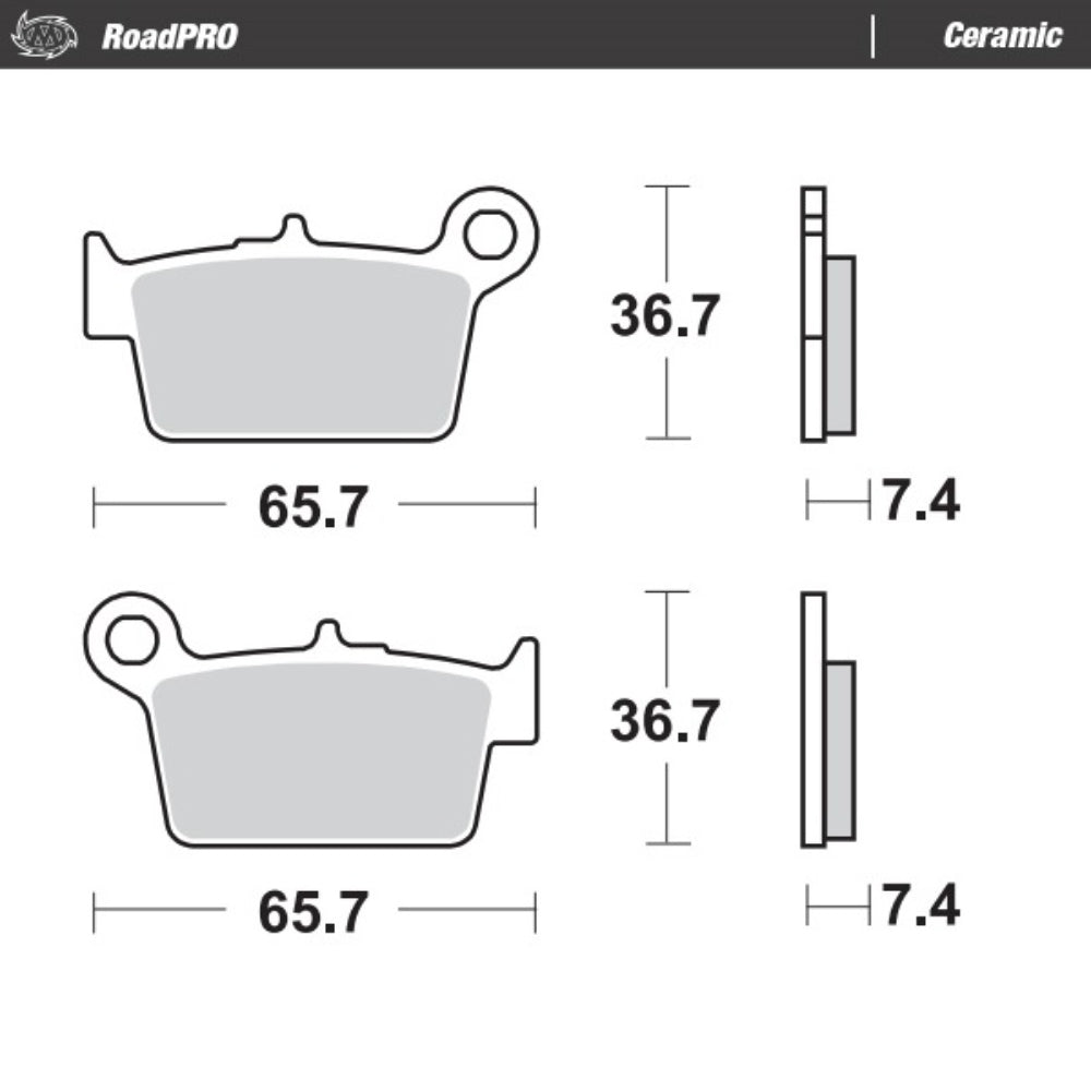 Moto-Master Ceramic Rear Brake Pads
