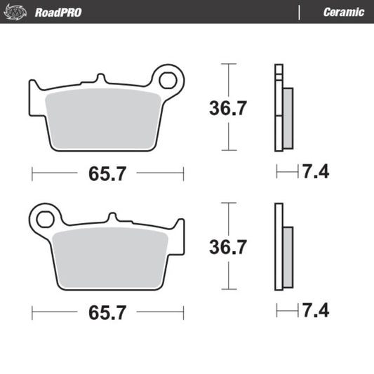 Moto-Master Ceramic Rear Brake Pads