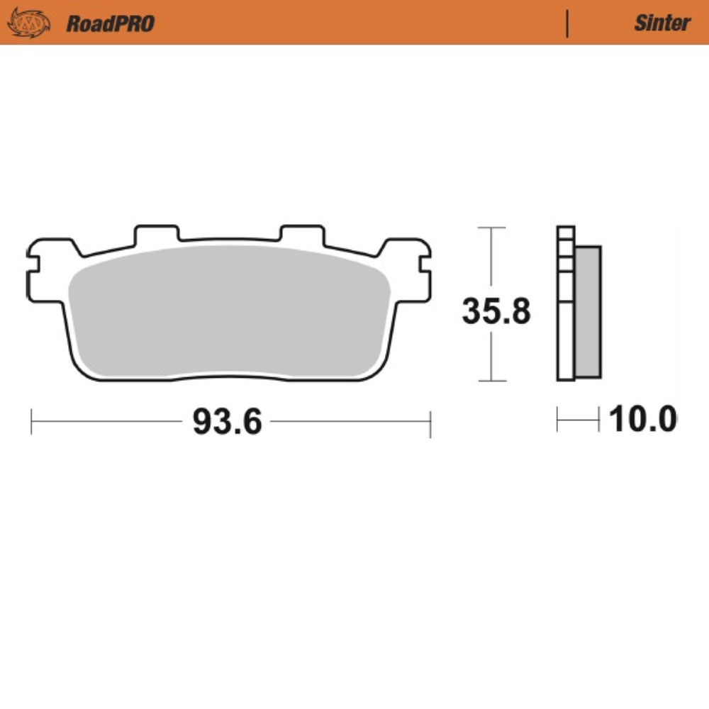 Moto-Master Sintered Rear Brake Pads