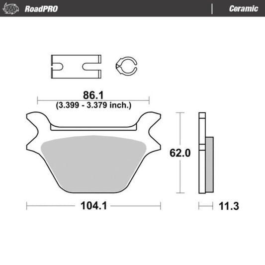 Moto-Master Ceramic Rear Brake Pads