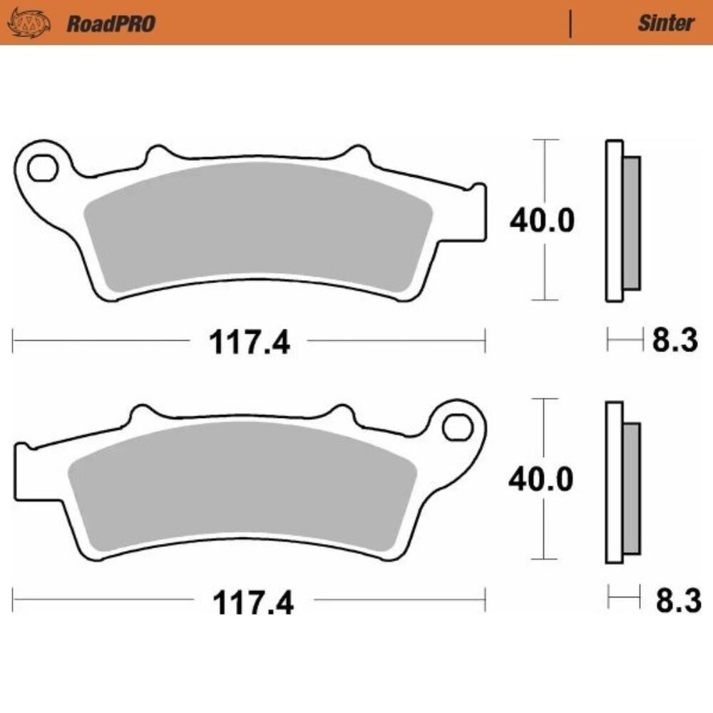 Moto-Master Sintered Left Front Brake Pads