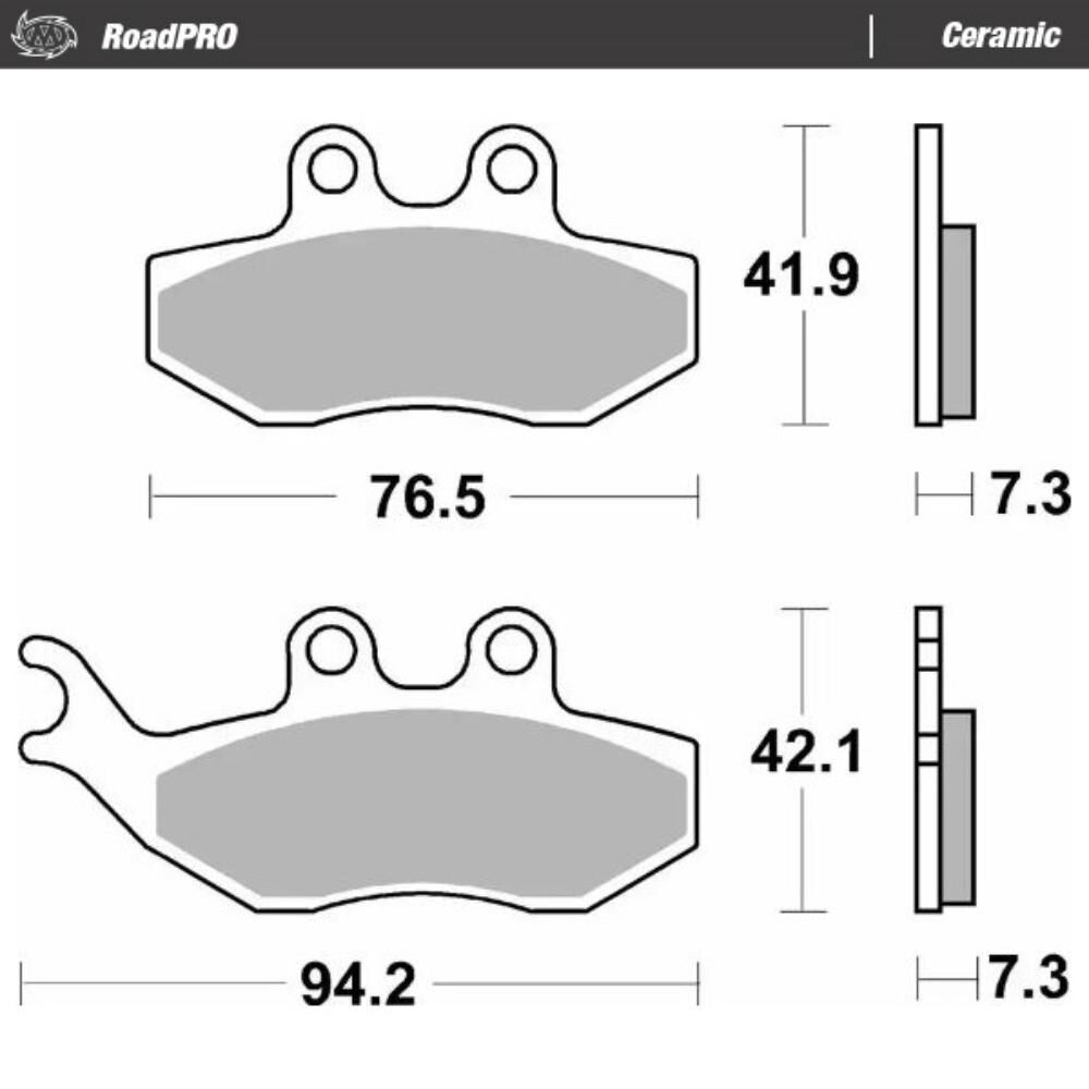 Moto-Master Ceramic Left Front Brake Pads