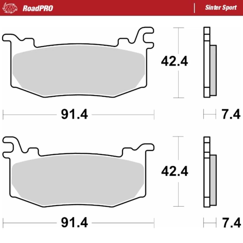 Moto-Master Sinter Sport - Right Front Brake Pads (MM-416905)