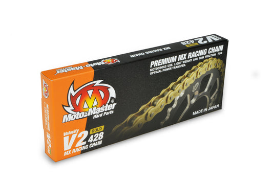 Moto-Master V2 428 130 Link Gold MX Race Chain