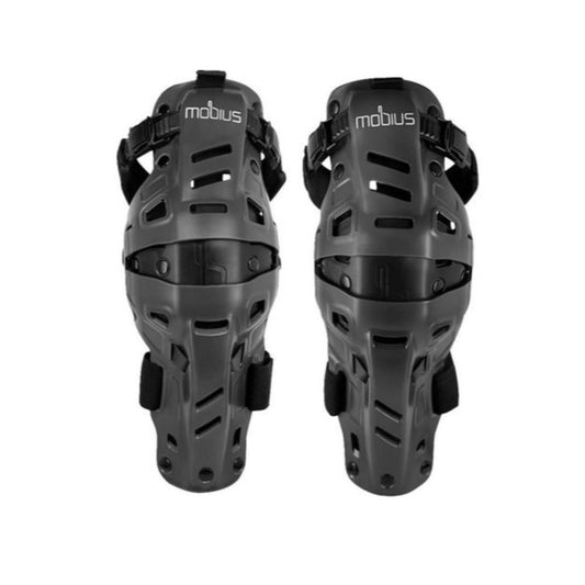Mobius X8 Hybrid Knee Guards (Pair) - Grey / Black