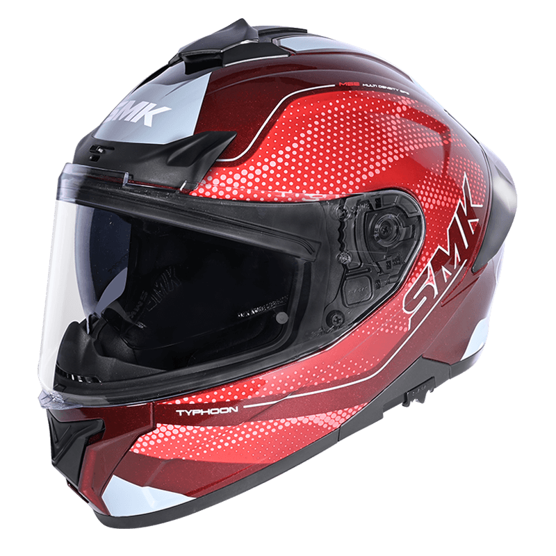 SMK Typhoon 06 Helmet Mystic MA336 - Red / Grey