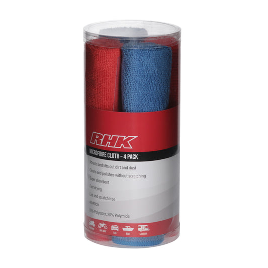 RHK Microfibre Cloth - 4Pk