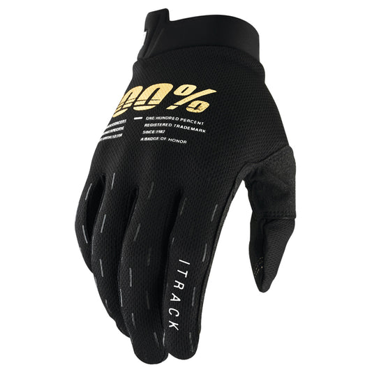 100% Itrack Youth Gloves - Black