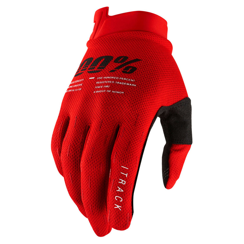 100% Itrack Gloves - Red