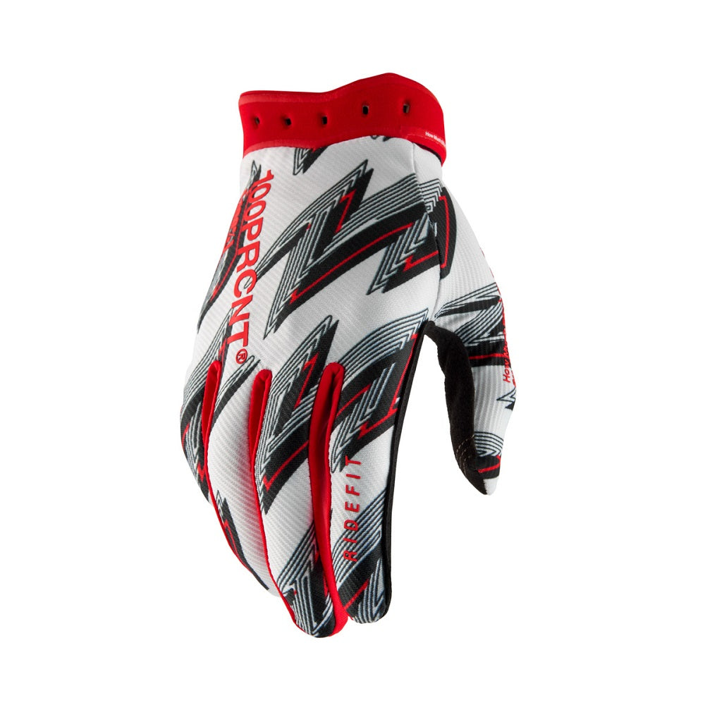 100% Ridefit Gloves - Red