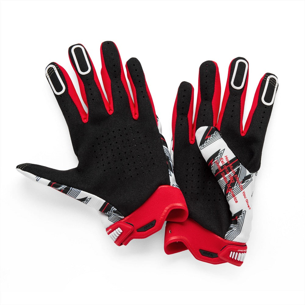 100% Ridefit Gloves - Red