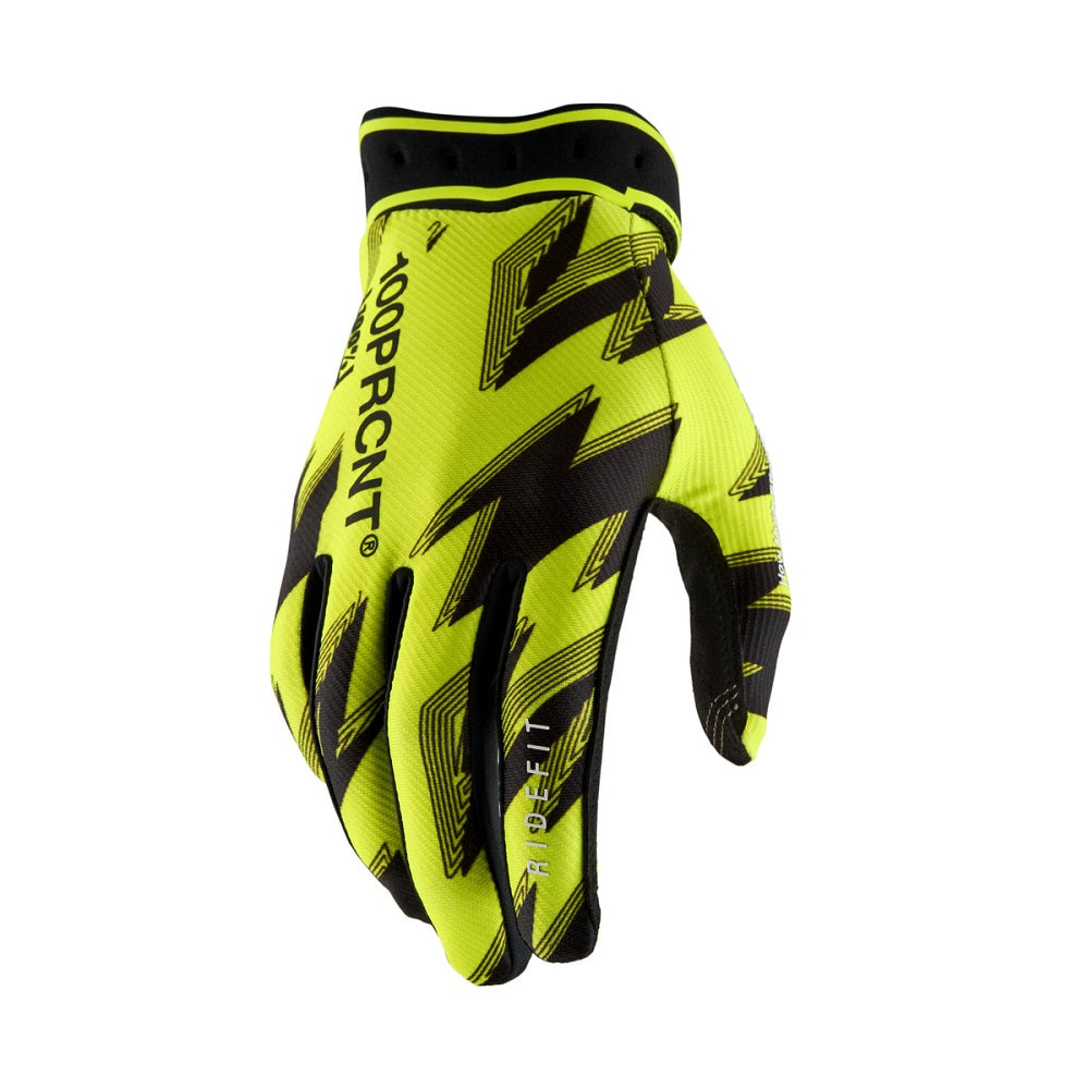 100% Ridefit Gloves - Yellow / Black