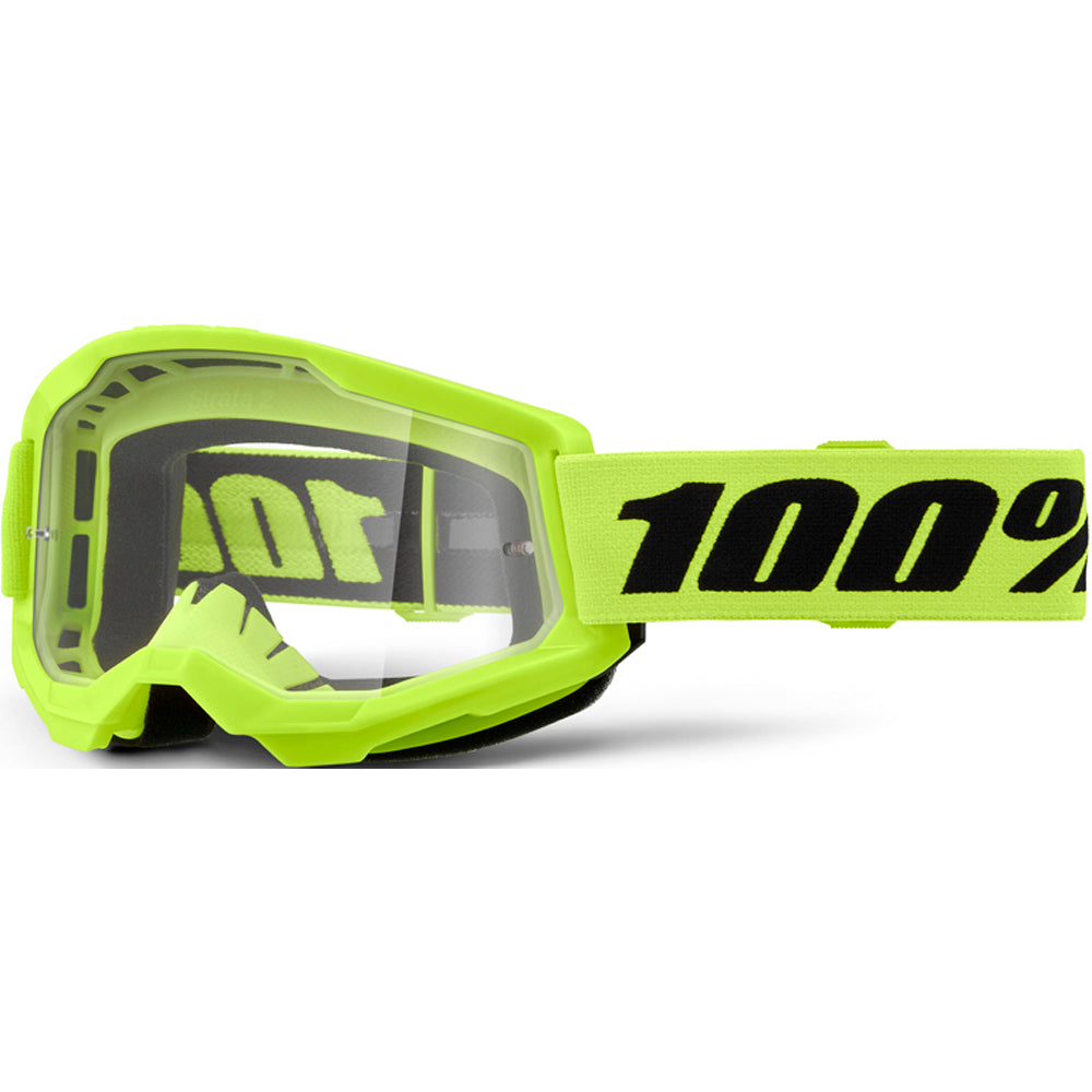 100% Strata 2 Goggles - Neon Yellow
